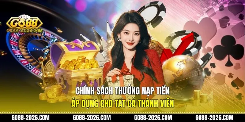 Chính sách thưởng nạp tiền áp dụng cho tất cả thành viên