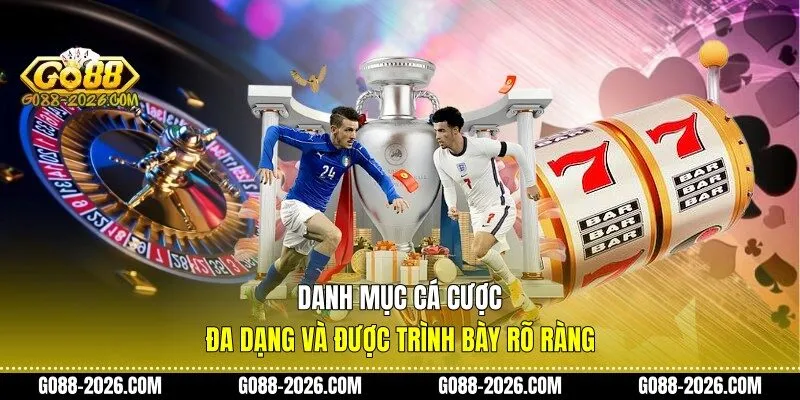 Danh mục cá cược đa dạng và được trình bày rõ ràng